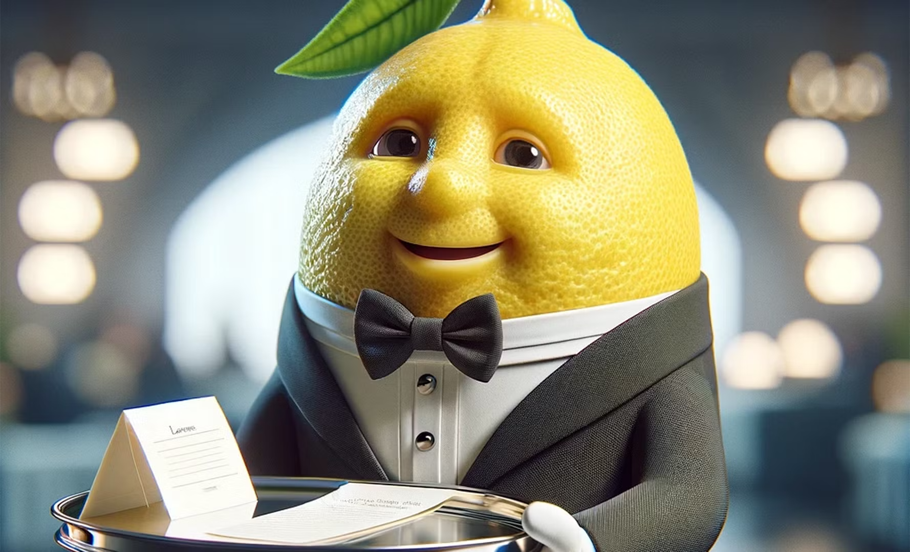 Lemon character as a butler